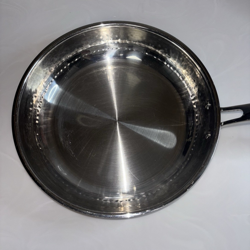 LAGOSTINA Tri-Ply Hammered Copper 10" Sauté Pan Skillet Cooking J3 L59 8220 - Picture 4 of 9